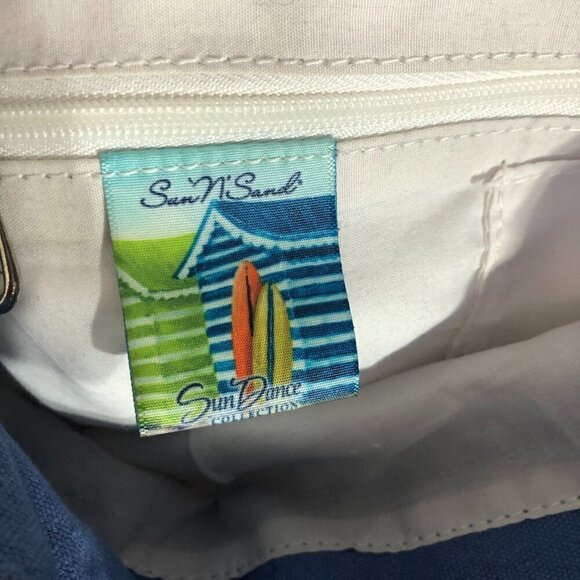 Sun N Sand Beach Cotton Backpack Red Blue Anchor - Picture 9 of 10